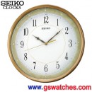 已完售,SEIKO QXA433G(公司貨,保固1年):::SEIKO 晶瑩雅緻掛鐘,滑動式秒針,直徑32.2cm