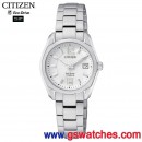 已完售,CITIZEN EW2101-59B(公司貨,保固2年):::Eco-Drive光動能對錶系列(LADY'S),[[超級鈦(鈦金屬+離子電鍍)]