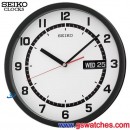 已完售,SEIKO QXF101J(公司貨,保固1年):::SEIKO 運動時尚掛鐘(日期星期顯示),直徑31cm,刷卡不加價