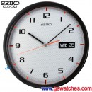 已完售,SEIKO QXF101S(公司貨,保固1年):::SEIKO 運動時尚掛鐘(日期星期顯示),直徑31cm,刷卡不加價