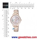 客訂商品,CITIZEN EM0382-51D(公司貨,保固2年):::CITIZEN L光動能系列,7顆天然鑽石,藍寶石鏡面,白蝶貝面板,免運費,刷卡或3期零利率,EM038251D