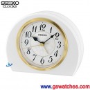 已完售,SEIKO QXE054W(公司貨,保固1年):::SEIKO 木質指針式座鐘,桌上型時鐘,嗶嗶鬧鈴,QXE-054W