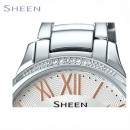 客訂商品,CASIO SHE-3058D-7AUDR(公司貨,保固1年):::Sheen,時尚女錶,日期,星期,24小時指針,刷卡不加價或3期零利率,SHE3058D