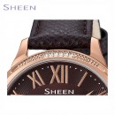 客訂商品,CASIO SHE-3058PGL-5AUDR(公司貨,保固1年):::Sheen,時尚女錶,日期,星期,24小時指針,刷卡不加價或3期零利率,SHE3058PGL