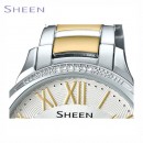 客訂商品,CASIO SHE-3058SG-7AUDR(公司貨,保固1年):::Sheen,時尚女錶,日期,星期,24小時指針,刷卡不加價或3期零利率,SHE3058SG