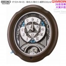 {金響鐘錶}現貨,SEIKO QXM609N(公司貨,保固1年):::SEIKO 36組Hi-Fi音樂,木質外殼,音樂掛鐘,掛鐘,QXM-609N